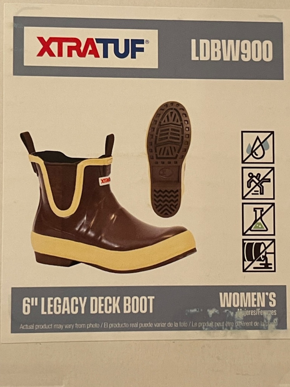 XTRATUF Women's 6" Legacy Ankle Deck Boots - Brown - Size 8 - NEW - Picture 14 of 14